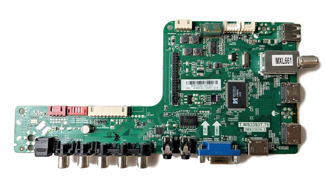 02-MB3393-CWS001 Sanyo Main Board, T.MS3393T.78, 3MS3393X-3, DP55D44