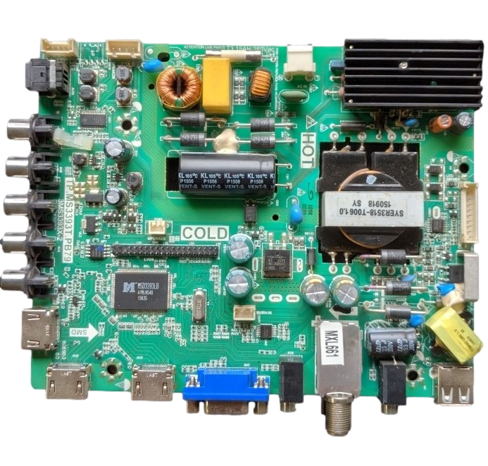 02-SLS39A-C003011 Sanyo Main/Power Board, TP.MS3393T.PB79, B15031008, FW42D25T