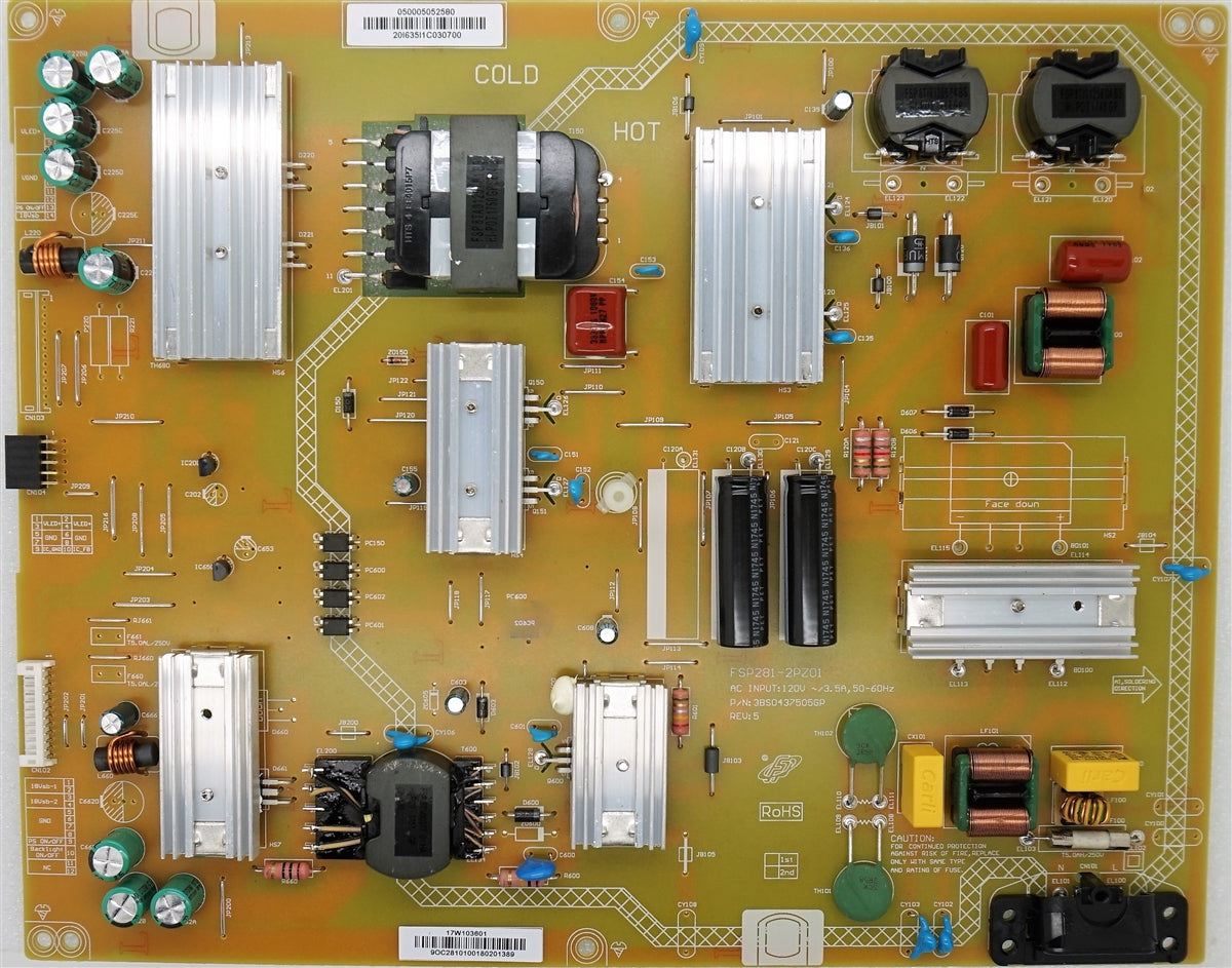0500-0518-2580 Vizio Power Supply, HVP-55S0A, M55-F0