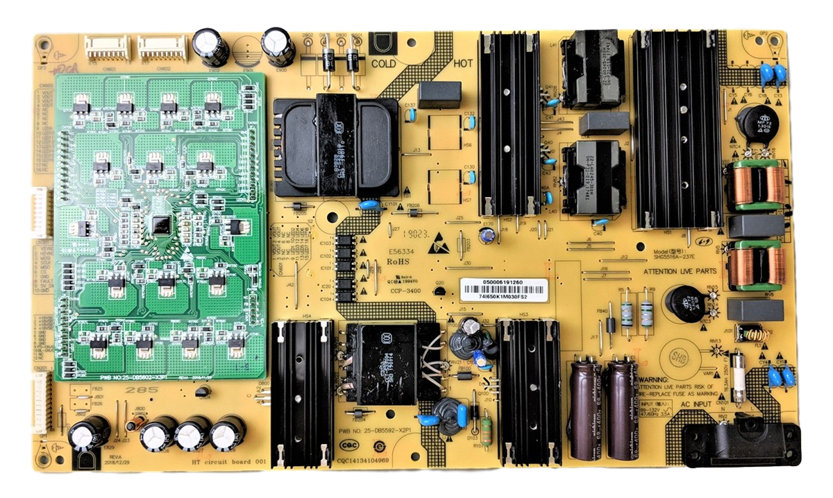 0500-0619-1260 Vizio Power Supply, 050006191260, CQC14134104969, SHG5516A-237E, M557-G0, 65UM6950DUB