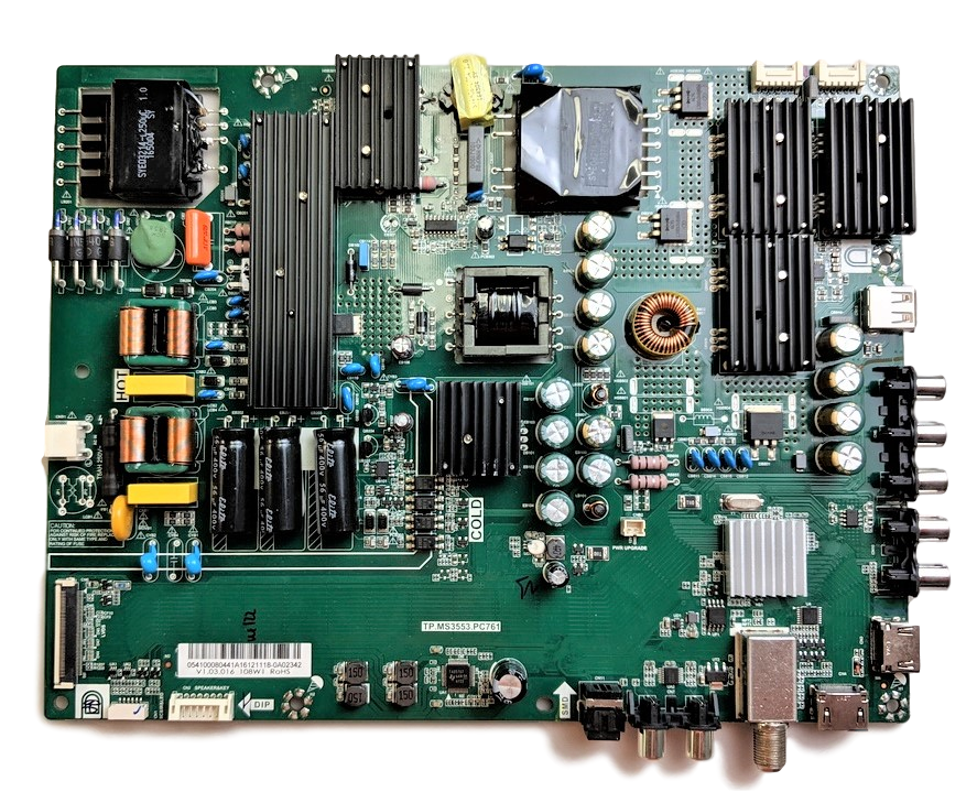 054.10008.0441 Vizio Main Board / Power Supply, 05410008044, TP.MS3553.PC761, D55n-E2
