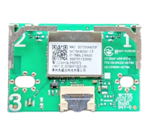 07-7668L2-MA0G TCL WiFi Board, 07-7668L2-MA0G, WCT5KM2301, DC7223AA070F, 50S434