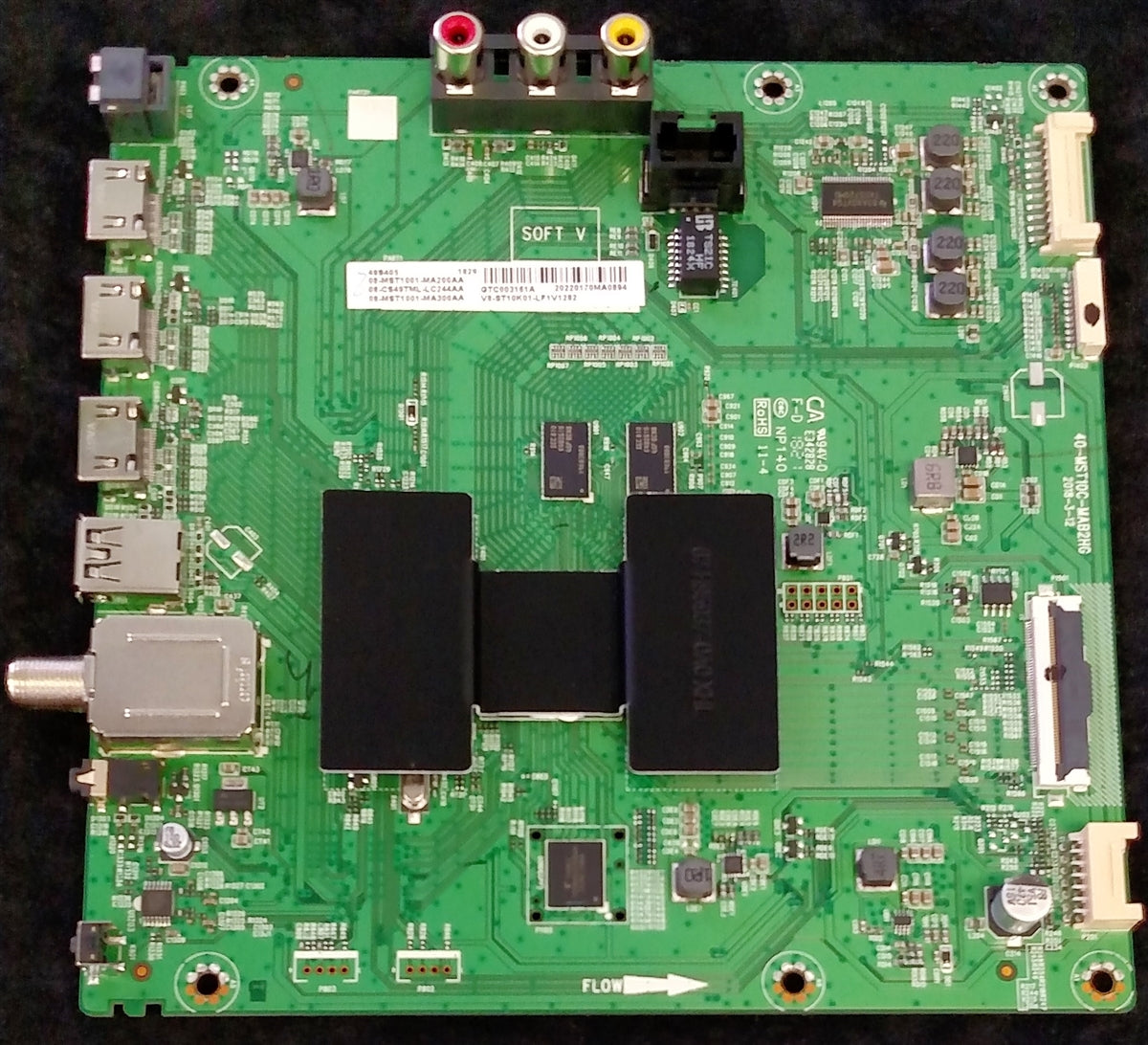 08-CS49TML-LC244AA TCL Main Board, 08-MS10S01-MA200AA, 08-MS10S01-MA300AA, V8-ST10K01-LF1V001, 40-MST10C-MAB2HG, 49S405