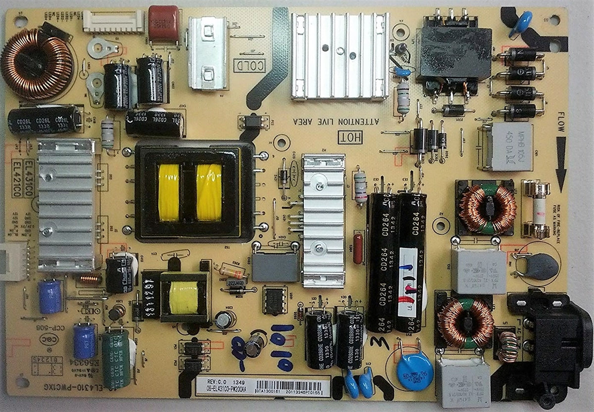 08-EL431C0-PW200AA TCL Power Supply, 40-EL4310-PWC1XG, 48FS4690TAAA