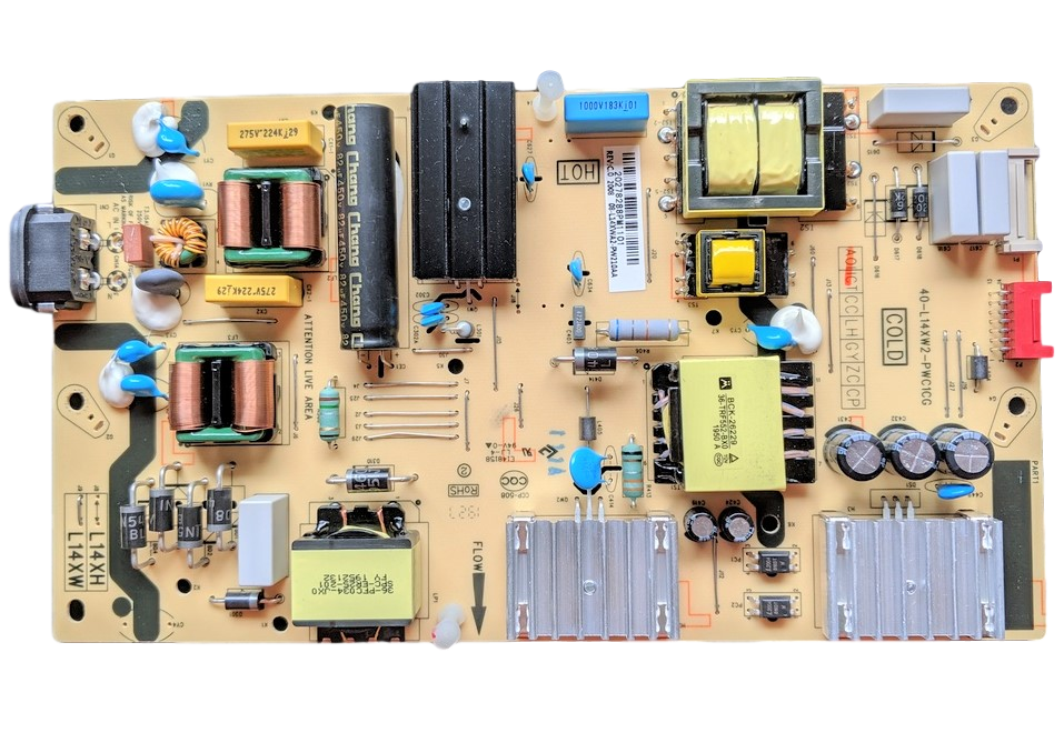 08-L14XWA2-PW210AA TCL Power Supply, 40-L14XW2-PWC1CG, 43S525