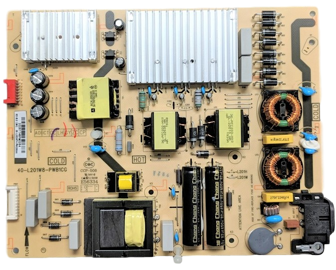 08-L201W74-PW200AA TCL Power Supply, 40L201W8-PWB1CG, 40-L201W8-PWB1CG65S525