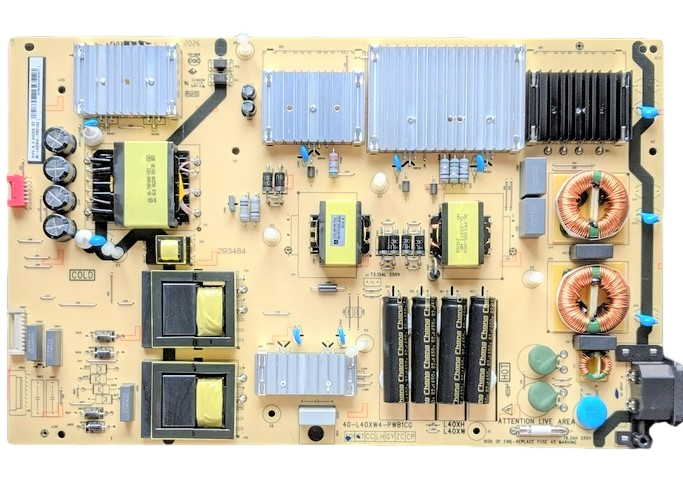 08-L40XWA4-PW210AA TCL Power Supply, 40-L40XW4-PWB1CG, 293484, 75S431, 75S434, 74S435, 75S446