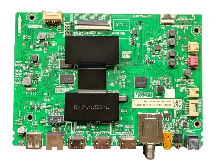 08-MS22F01-MA200AA TCL Main Board, 08-MS22F01-MA300AA, V8-ST22K01-LF, 40-MS22F1-MAB2HG, 55S421, 65S421, 65S421, 55S423, 50S425, 50S421, 55S425