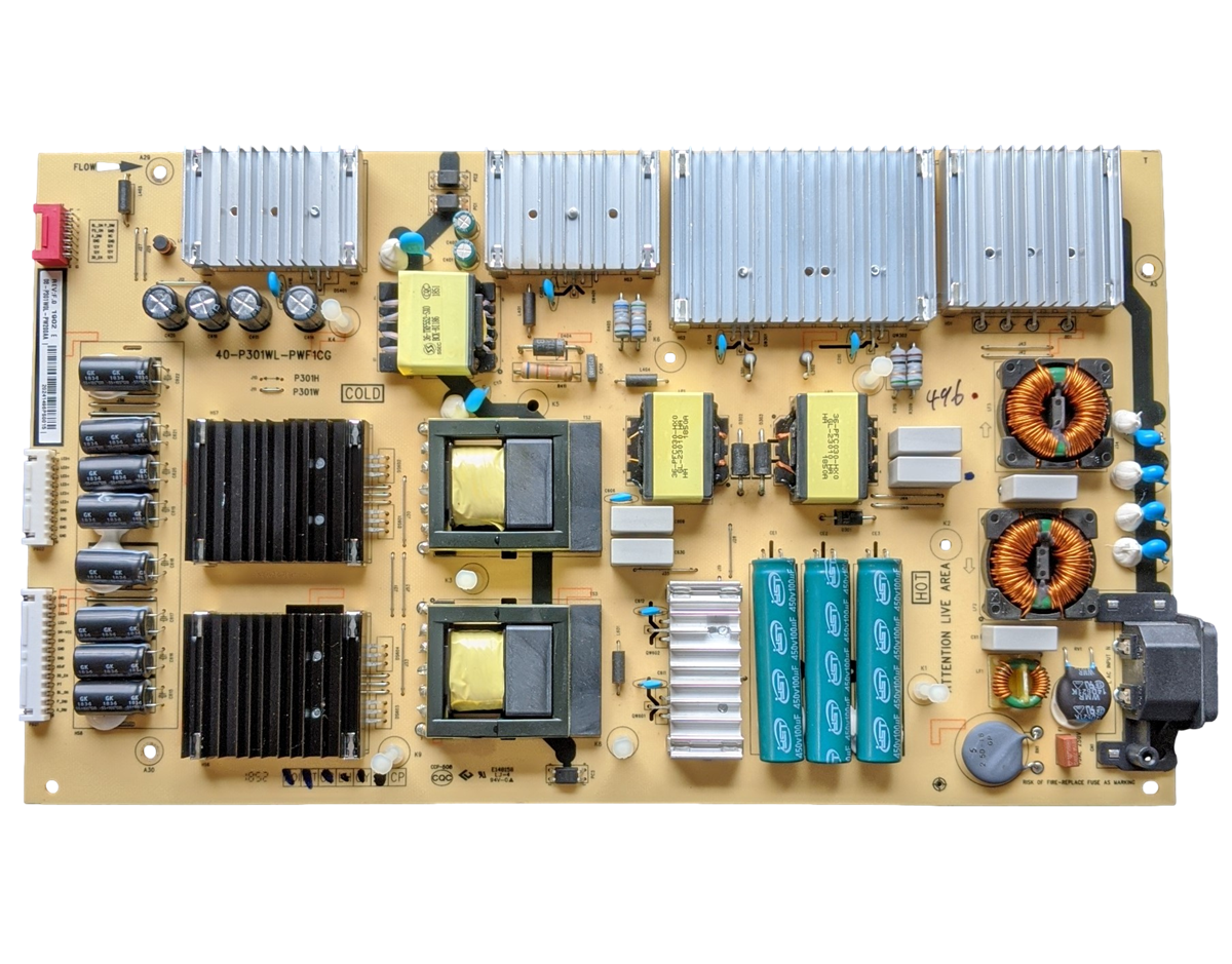 08-P301W0L-PW200AA TCL Power Supply, 40-P301WL-PWF1CG, 65R617