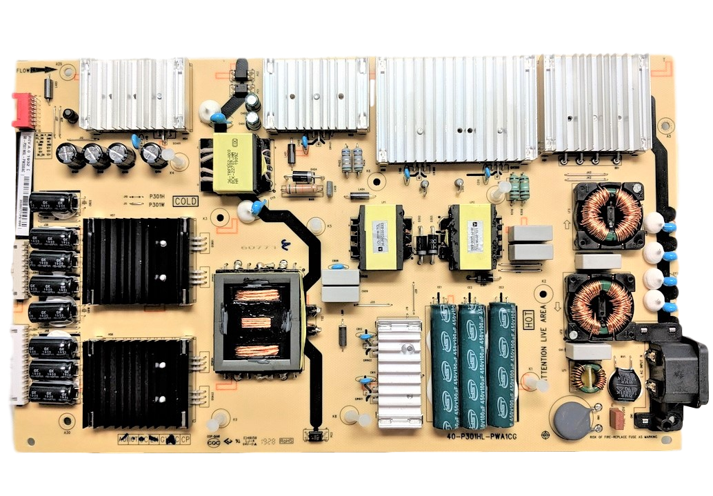 08-P301W0L-PW200AC TCL Power Supply, 40-P301HL-PWA1CG, 65R625