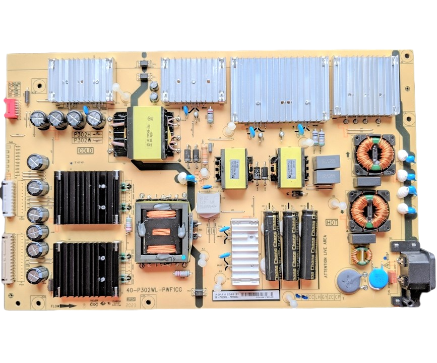 08-P302W0L-PW230AA TCL Power Supply, 08-P302W0L-PW230AA, 40-P302WL-PWF1CG, P302W, 55R635, 55R646