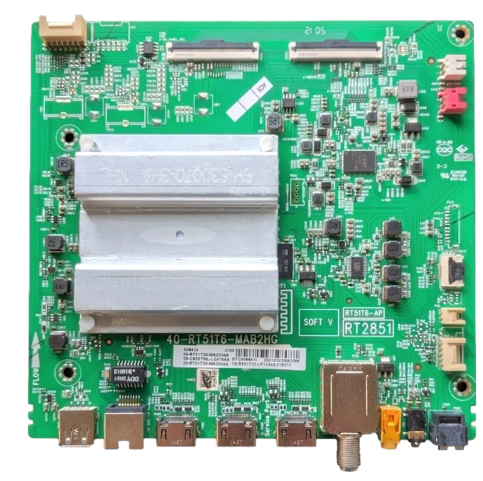 08-RT51T20-MA200AA TCL Main Board, 08-RT51T20-MA200AA, 08-CS55TML-LC470AA, 08-RT51T20-MA300AA, RT51T6-AP, RT2851, 40-RT51T6-MAB2HG, 55S434, 55S434CA