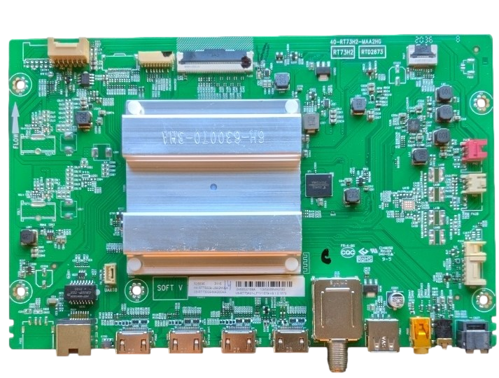 08-RT73009-MA200AA TCL Main Board, V8-RT73K01-LF1V1679, H4-RT73009-US02WAA, 40-RT73H2-MAA2HG, 50S535