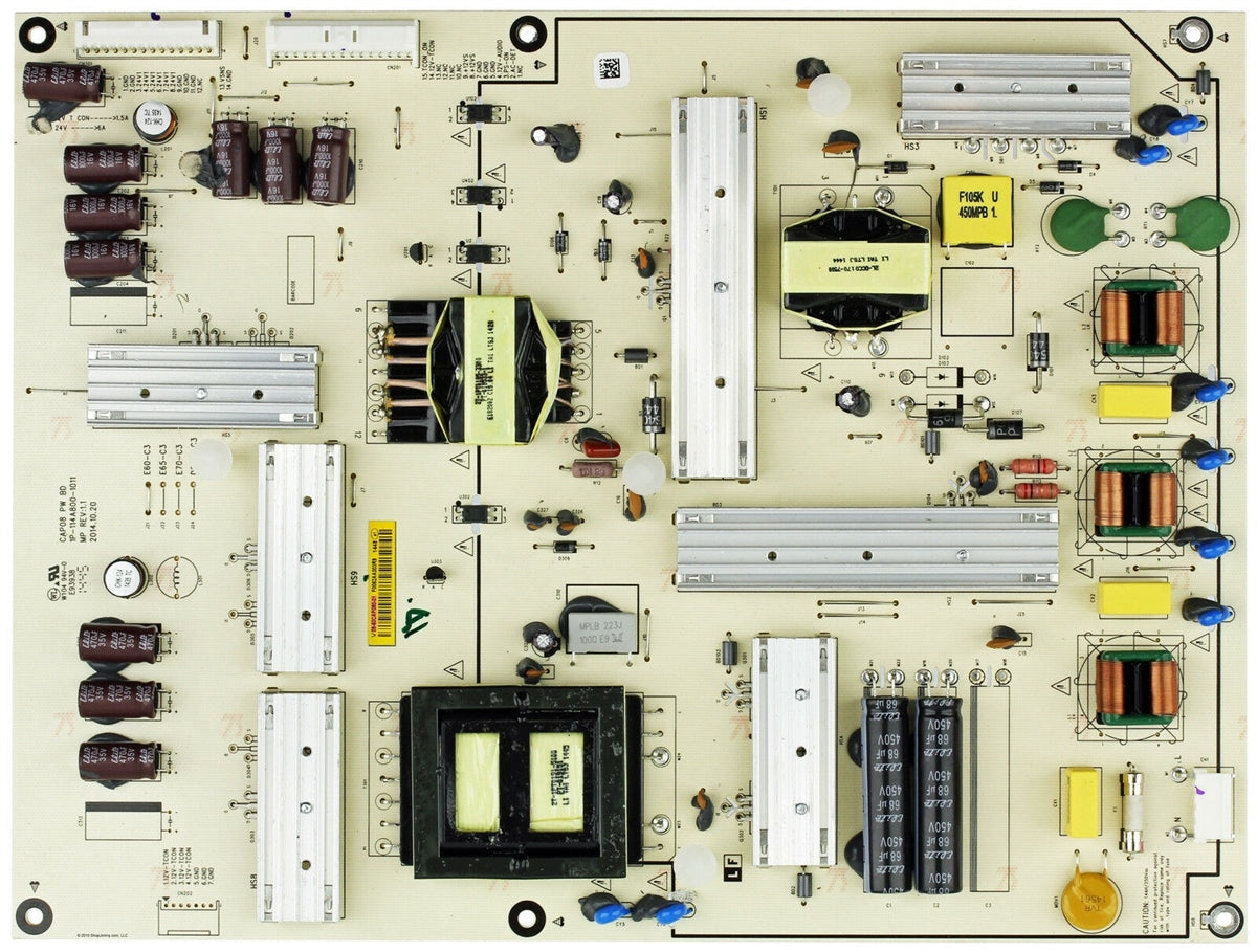 09-60CAP080-01 Vizio Power Supply, 1P-114A800-1011, CAP08 PW BD, E60-C3, E70-C3, E60-C3 LFTRRZAR, E70-C3 LFTRSAAR, V705-G1