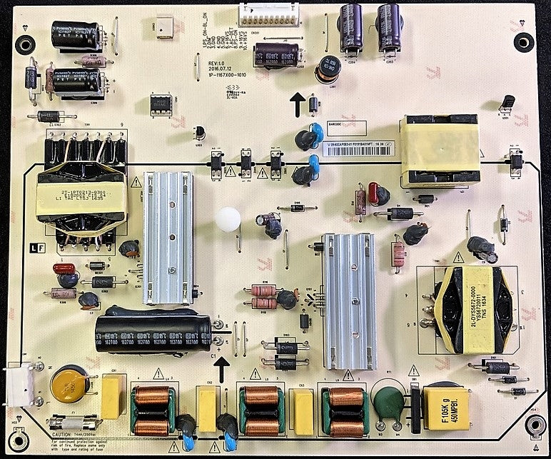 0960CAP0E001 Vizio Power Supply, 1P1167X001010, D60nE3 TV Parts