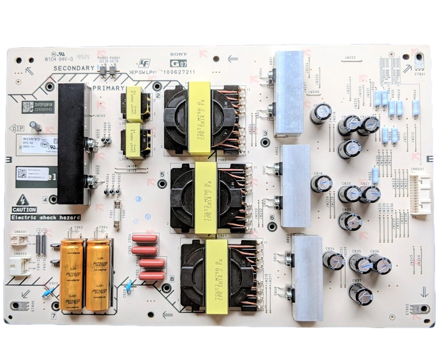 1-006-773-11 Sony Power Supply, 100677311, 100627211, Z01PDPS98POW, DPS-98, DPS-98(CH), XBR-75Z8H