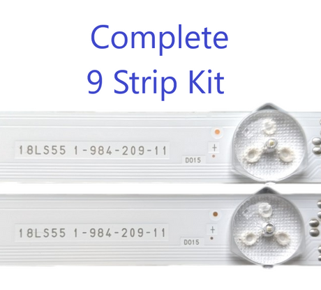 1-984-209-11 Sony Backlight Strips, 18LS55, 00753B, XBR-55X950G Backlights, XBR-55X950G, KD-55X9005