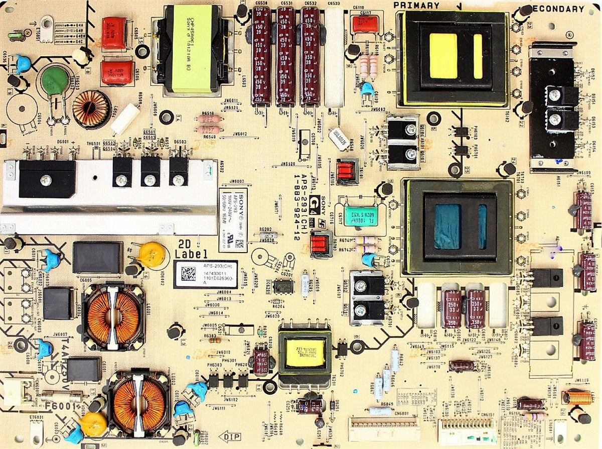 147430011, 1-474-300-11 Sony Power Supply, APS-293, APS-293(CH), 1-883-924-12, KDL-40EX620, KDL-40EX723, KDL-40EX720, KDL-40EX729, KDL-40EX621