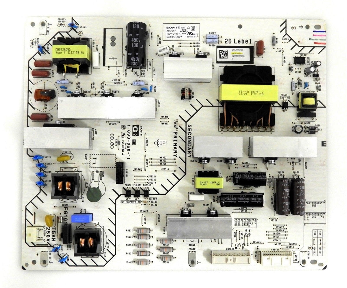 147456511, 1-474-565-11 Sony TV Module, power supply, 1-893-060-11, KDL-70W850B, KDL-70W840B, KDL-70W830B, KDL-60W840B, KDL-60W850B, KDL-60W855B