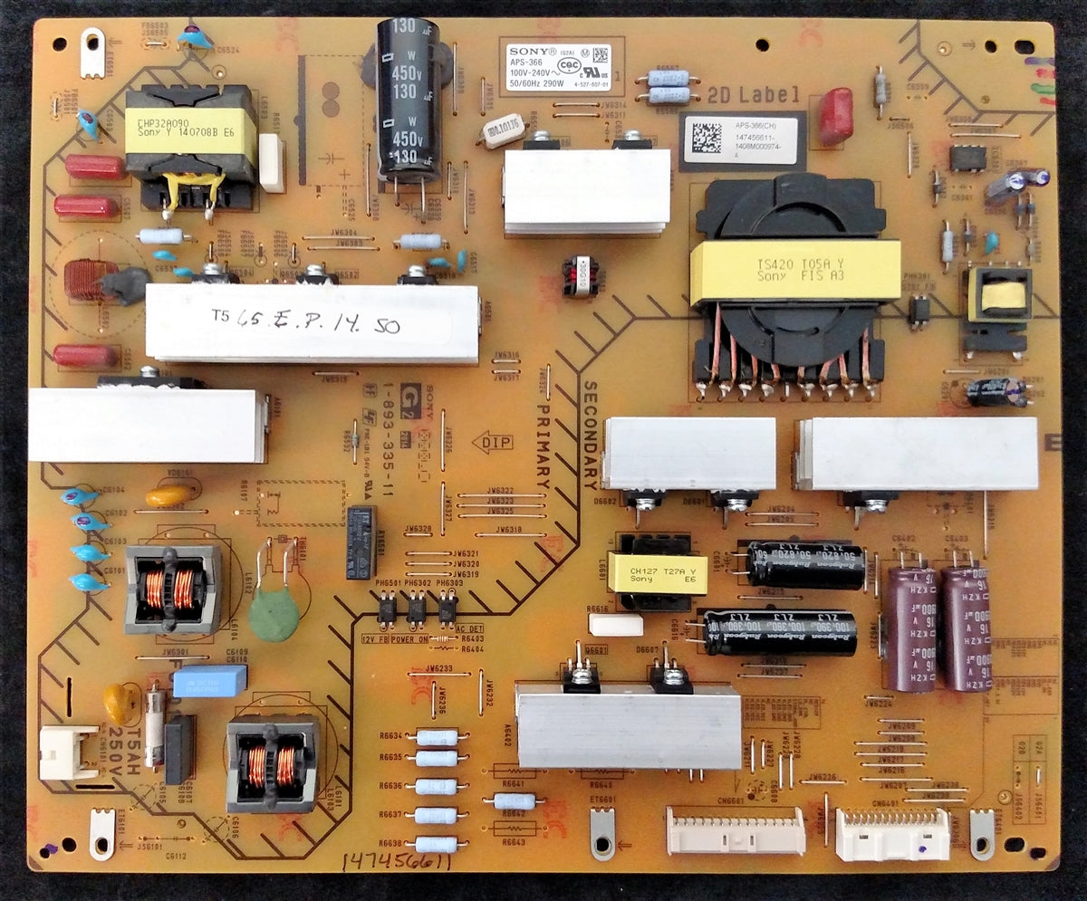 147456611, 1-474-566-11 Sony TV Module, power supply, 1-893-335-11, APS-366, KDL-65W950B