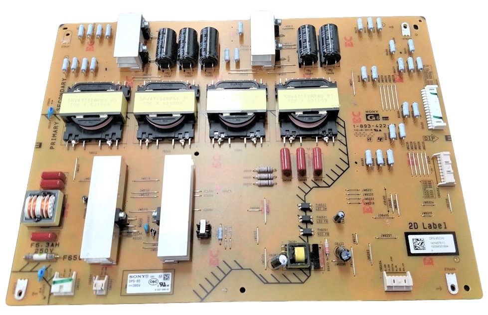 147457611, 1-474-576-11 Sony Power Supply, 1-893-422-11, DPS-85, DPS-85(CH), XBR-75X940C, XBR75X940C, XBR-75X940E, XBR-85X950B, KD-85X9500B