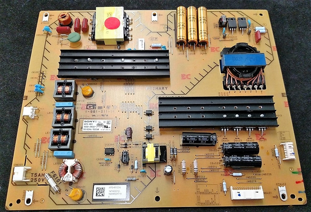 147465011, 1-474-650-11 Sony Power Supply, 1-474-650-12, G2(CH), 1-981-011-11, APS-401, APS-401(CH), XBR-75X940D, XBR75X940D