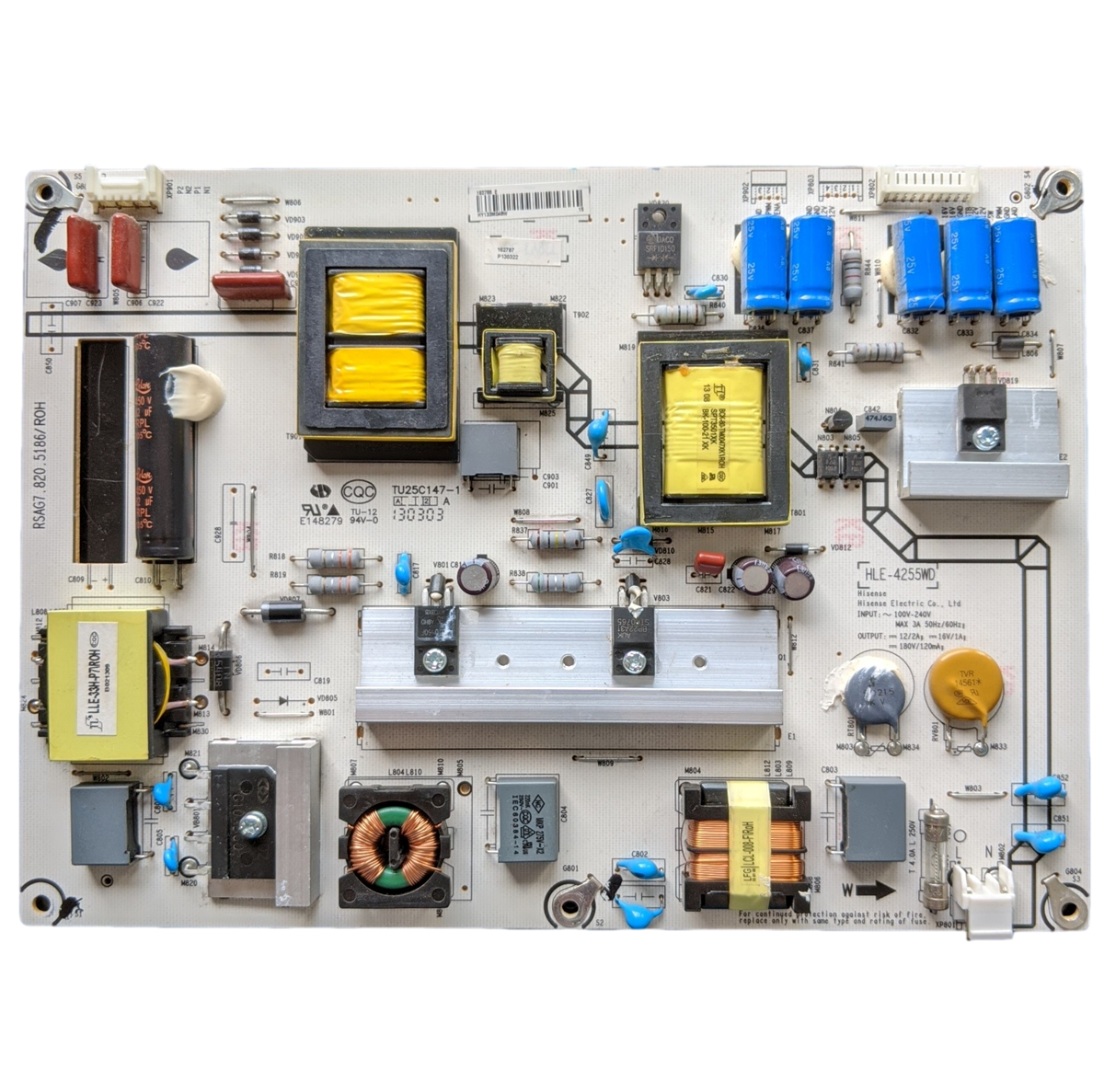 162788 Hisense Power Supply, 162787, RSAG7.820.5186/R0H, 55K610GW