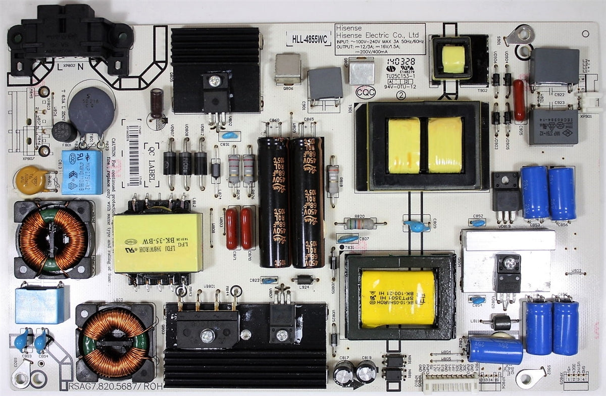 171497 Hisense TV Module, power supply, HLL-4855WC, RAG7.820.5687/R0H, 50H5G, 50K22DG