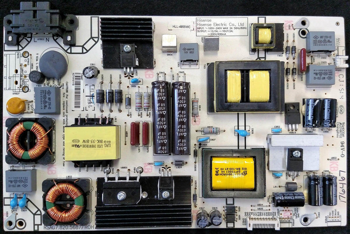 176467 Hisense Power Supply /LED Driver, RSAG7.820.5687/R0H, 50H6B