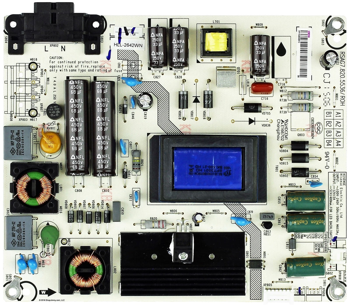 179710 Insignia TV Module, power supply, RSAG7.820.5536/ROH, NS-40D420NA16