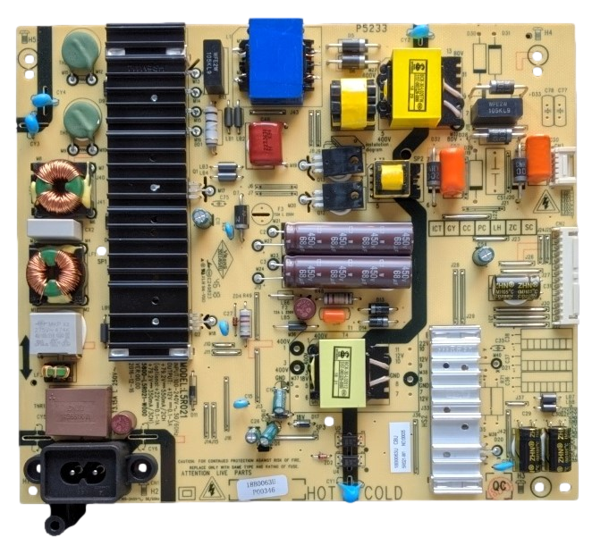 1810265U SKYWORTH Power Supply board, L5R021,1810265U , 55U5200 TV Parts Today