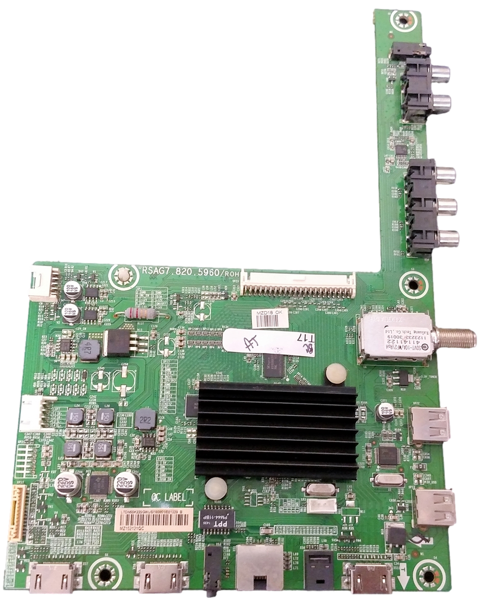183771 Hisense Main Board, RSAG7.820.5960/ROH, 50H5GB Main Board, LTDN50K220GWUS, 173654, 173655, 180851, 50H5GB
