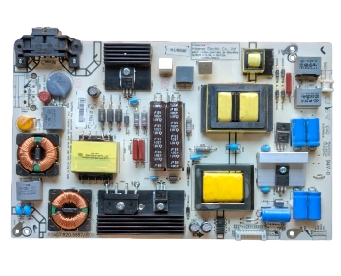 186132 Hisense Power Supply Board, RSAG7.820.5687/ROH, HLL-4855WC, 50H7GB1