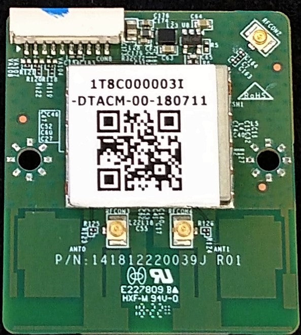 1T8C000003I Toshiba Wi-Fi Board, 141812220039J, RAXWN8122B, 50LF621U19
