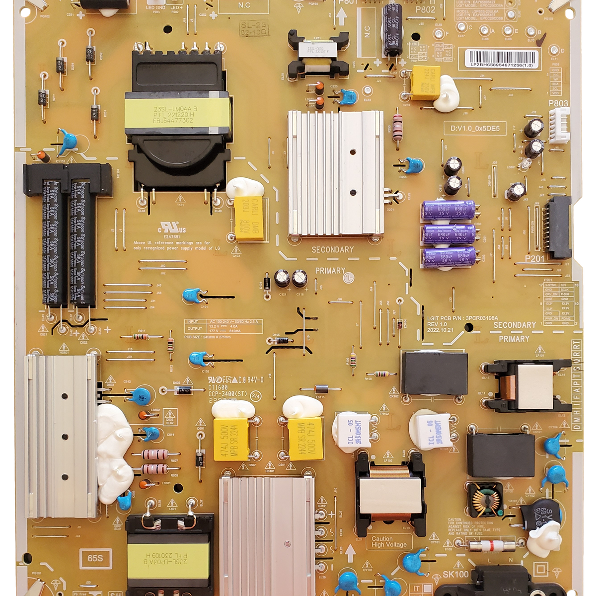 LG 電源ユニット LGP65-19UL6 EAY65895467 LG Power Supply Board, LGP65S-23UL6A, EPCC20CD5B