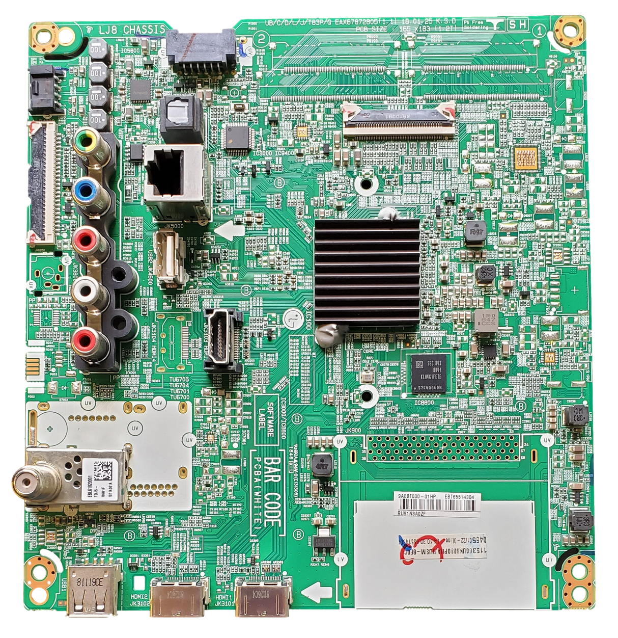 EBT65514304 LG Main Board, EAX67872805 (1.1), 8IEBT000, 60UK6090PUA, 60UK6090PUA.BUSMLJR, 60UK6090PUA.BUSMLOR