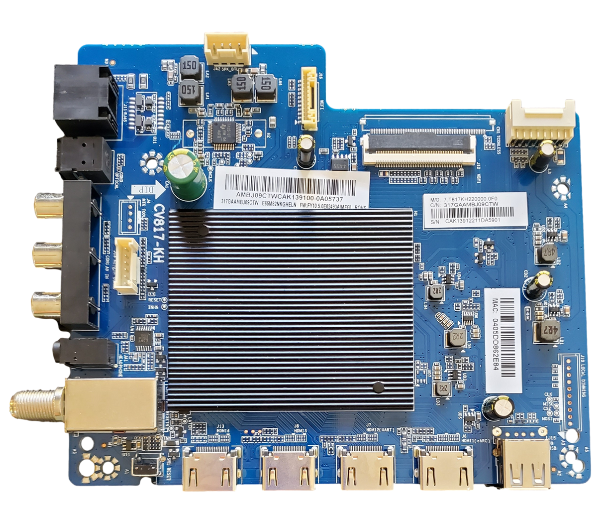 317GAAMBJ09CTW Onn Main Board, CV817-KH, 100012587