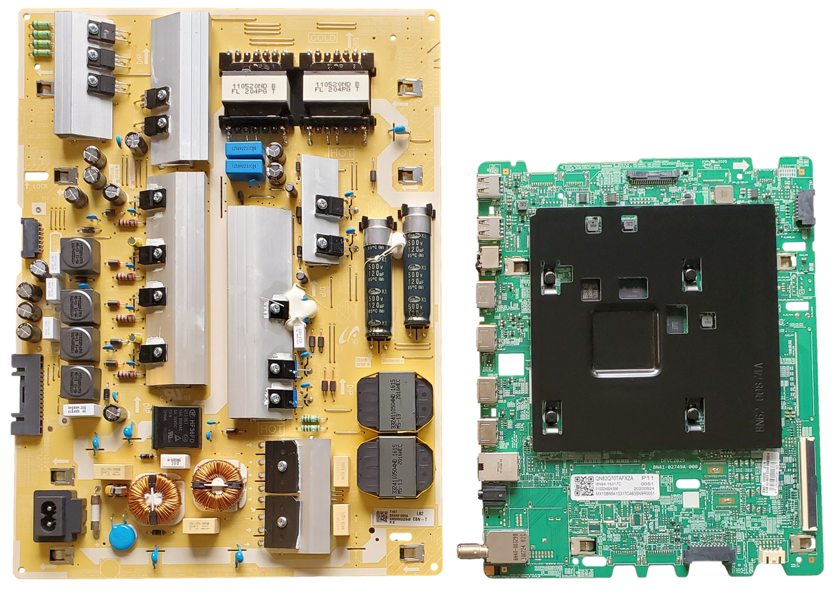 QN82Q70TAFXZA Samsung TV Repair Parts Kit, BN94-15317C Main Board, BN44-01065A Power Supply, BN59-01338A Wifi, FB01, QN82Q70TAFXZA