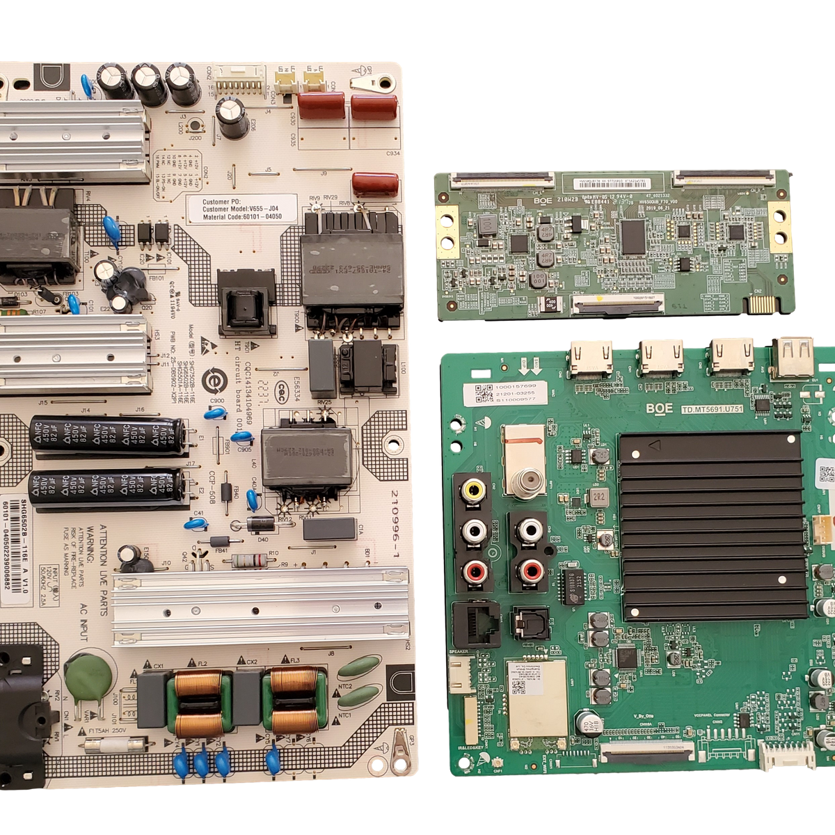 V655-J04 Vizio TV Repair Parts Kit, 21201-03255 Main Board, 60101