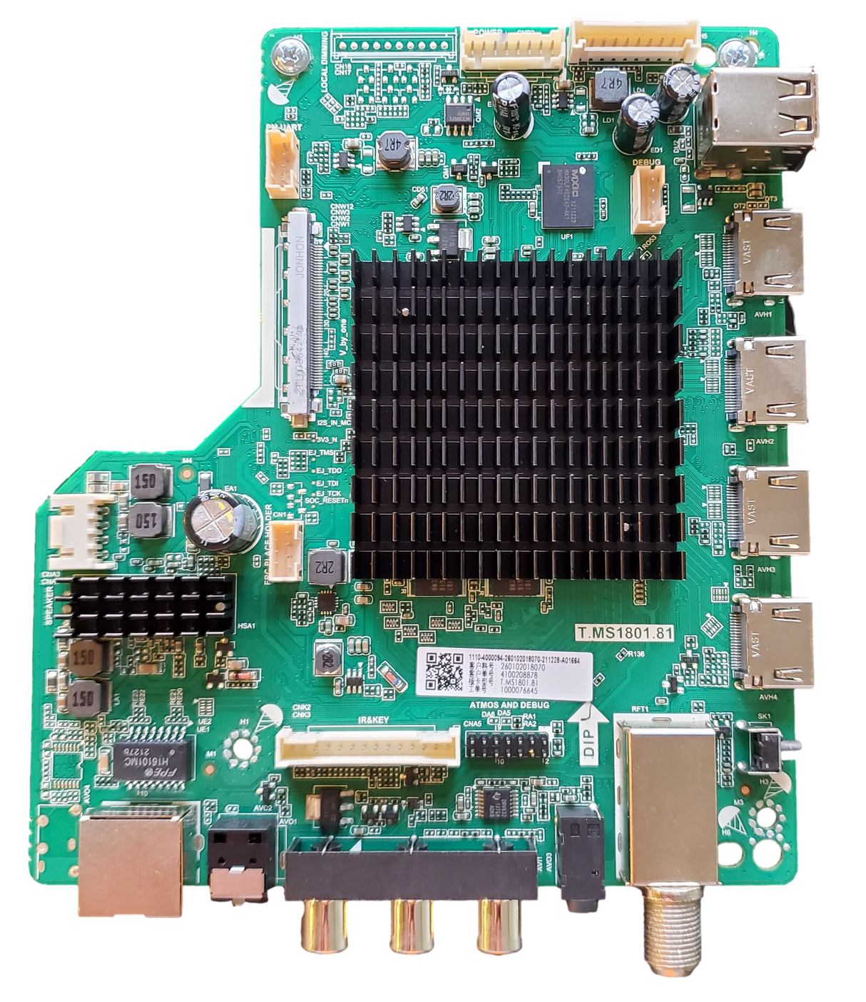 WR55UT4212-MAIN-V1 Westinghouse Main Board, 260102018070 , 220427,T.MS1801.81, WR55UT4212