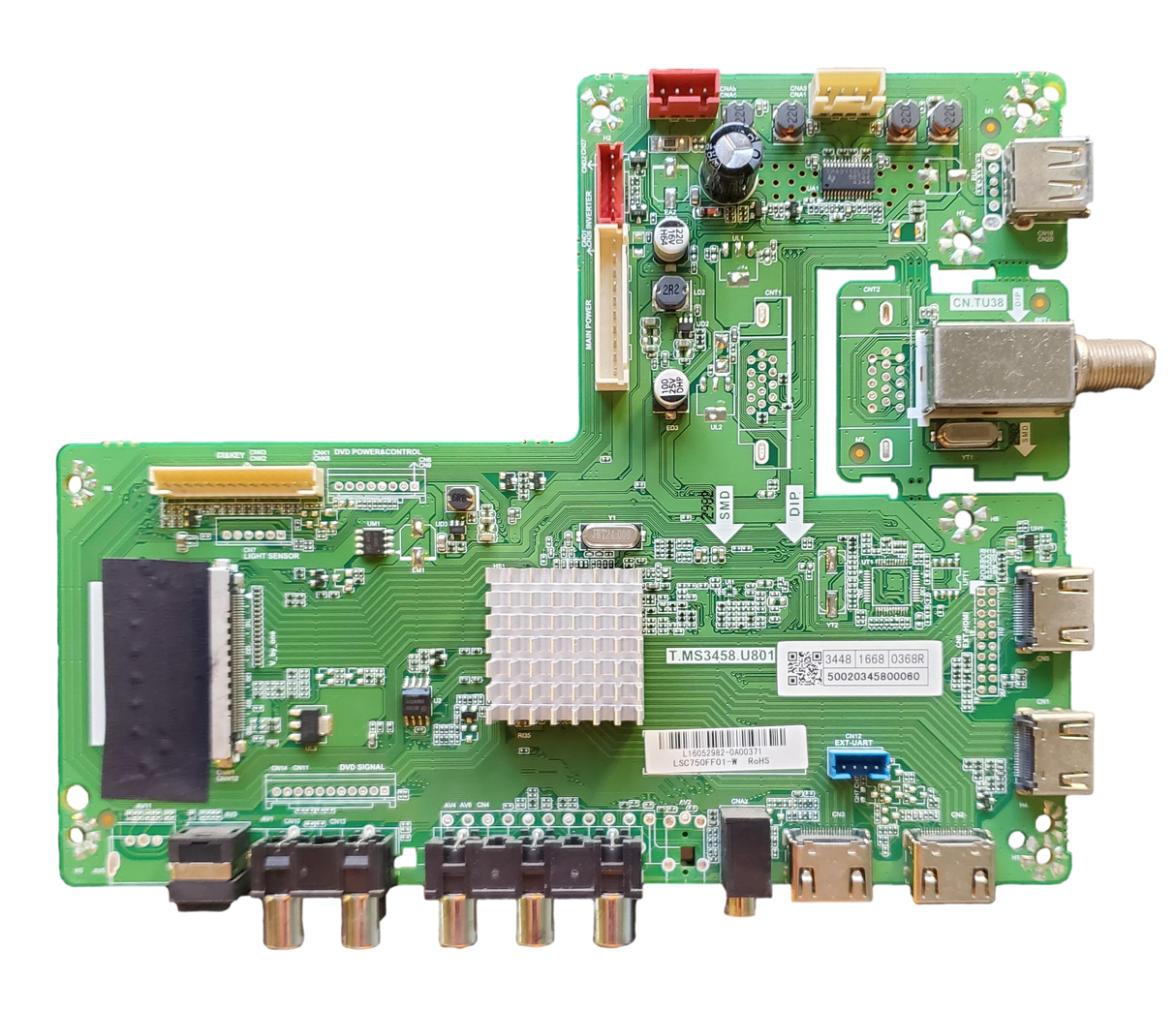 50020345800060 Haier Main Board, T.MS3458.U801, 75UF5550
