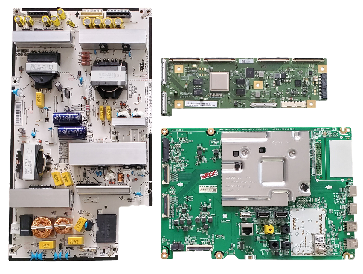 OLED65BXPUA LG TV Repair Parts Kit, EBT66417706 Main Board, EAY65768811 Power Supply, 6871L-6275B T-Con, OLED65BXPUA