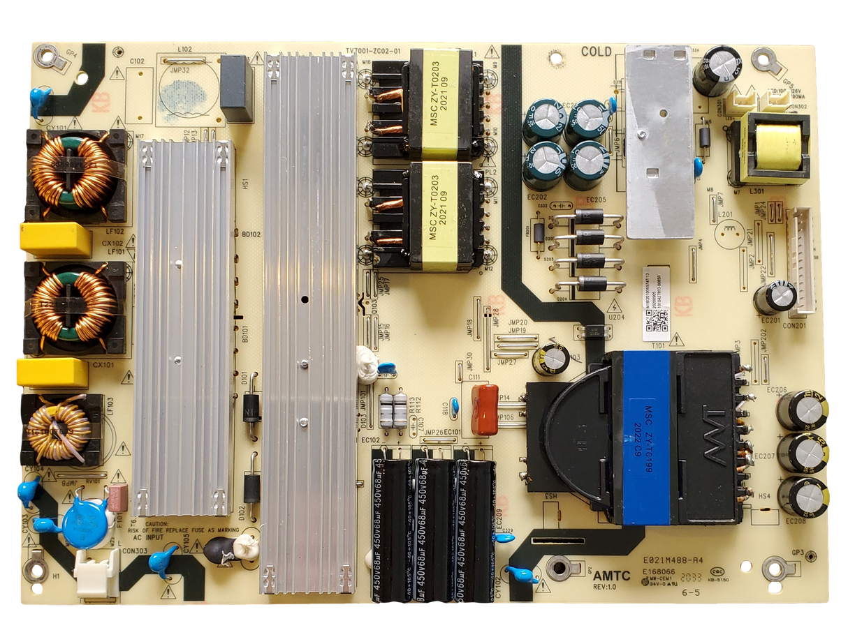 514C7001M18 RCA POWER SUPPLY, TV7001-ZC02-01, E021M488-A2, RTRQ6522-US