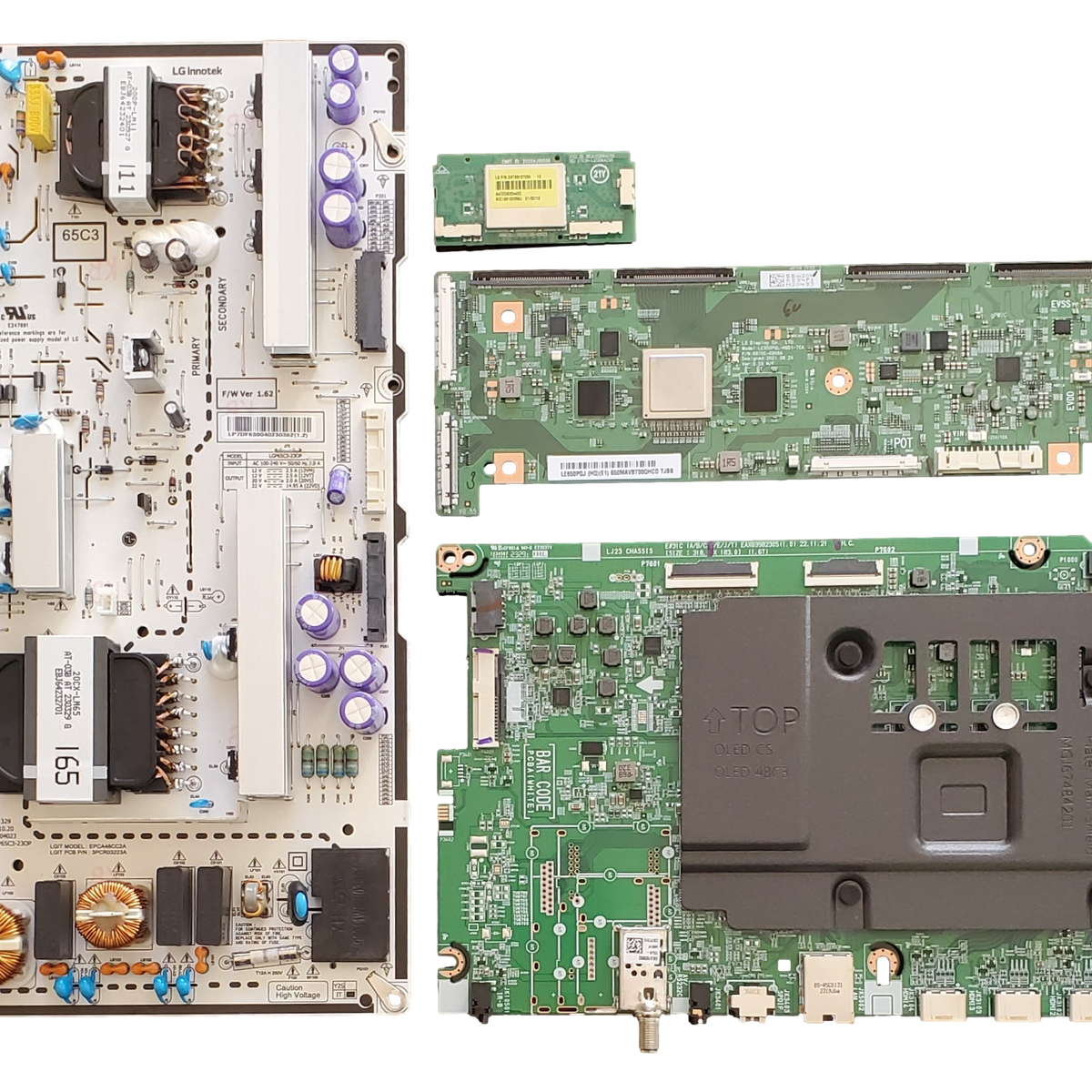 OLED65C3PUA LG TV Repair Parts Kit, EBT67523005 Main Board, EAY6590402