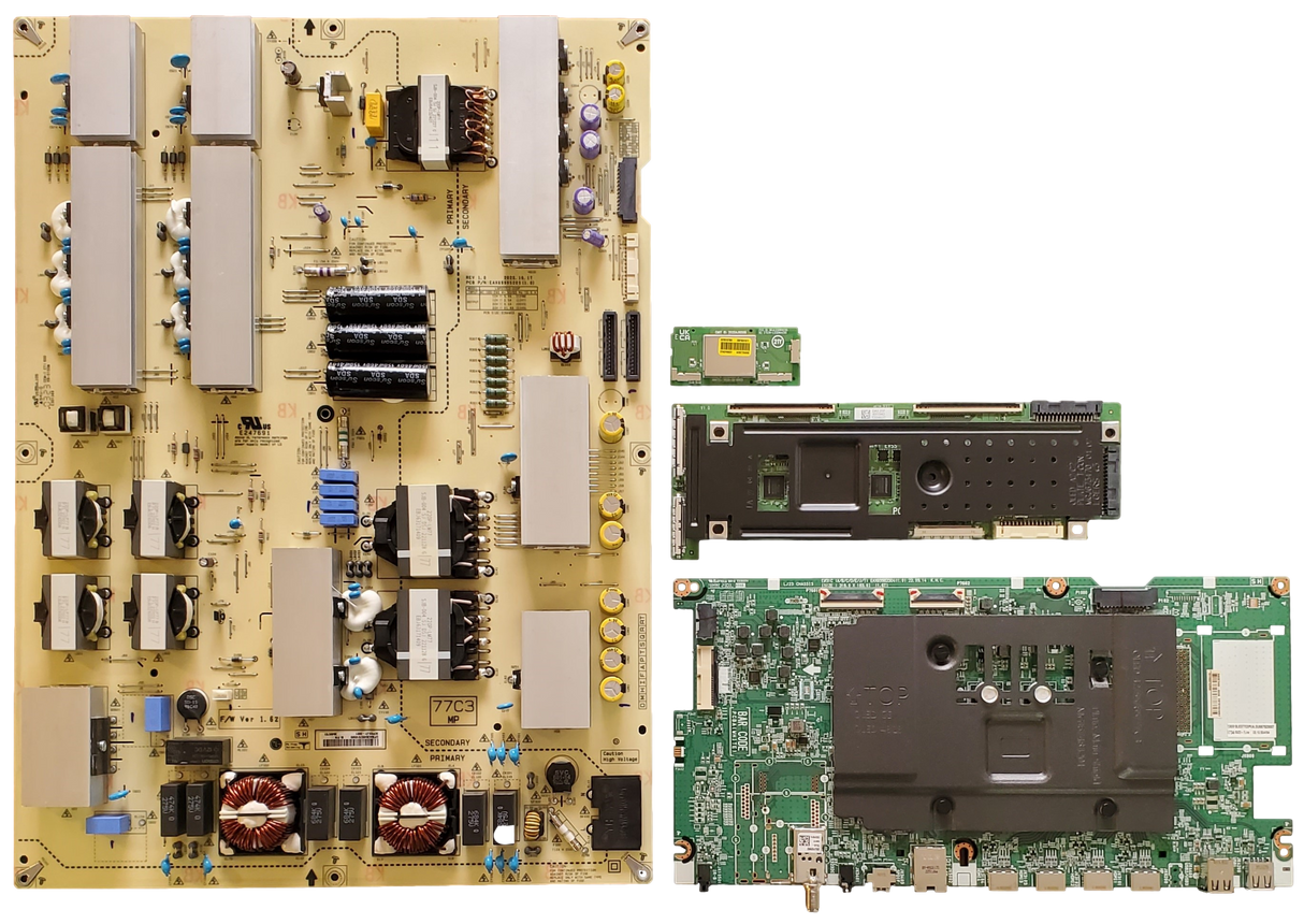 OLED77C3PUA LG TV Repair Parts Kit, EBT67523007 Main Board, EAY38495701 Power Supply, 6871L-6919A T-Con, EAT65167004 Wifi, OLED77C3PUA, OLED77C3PUA DUSQLJR