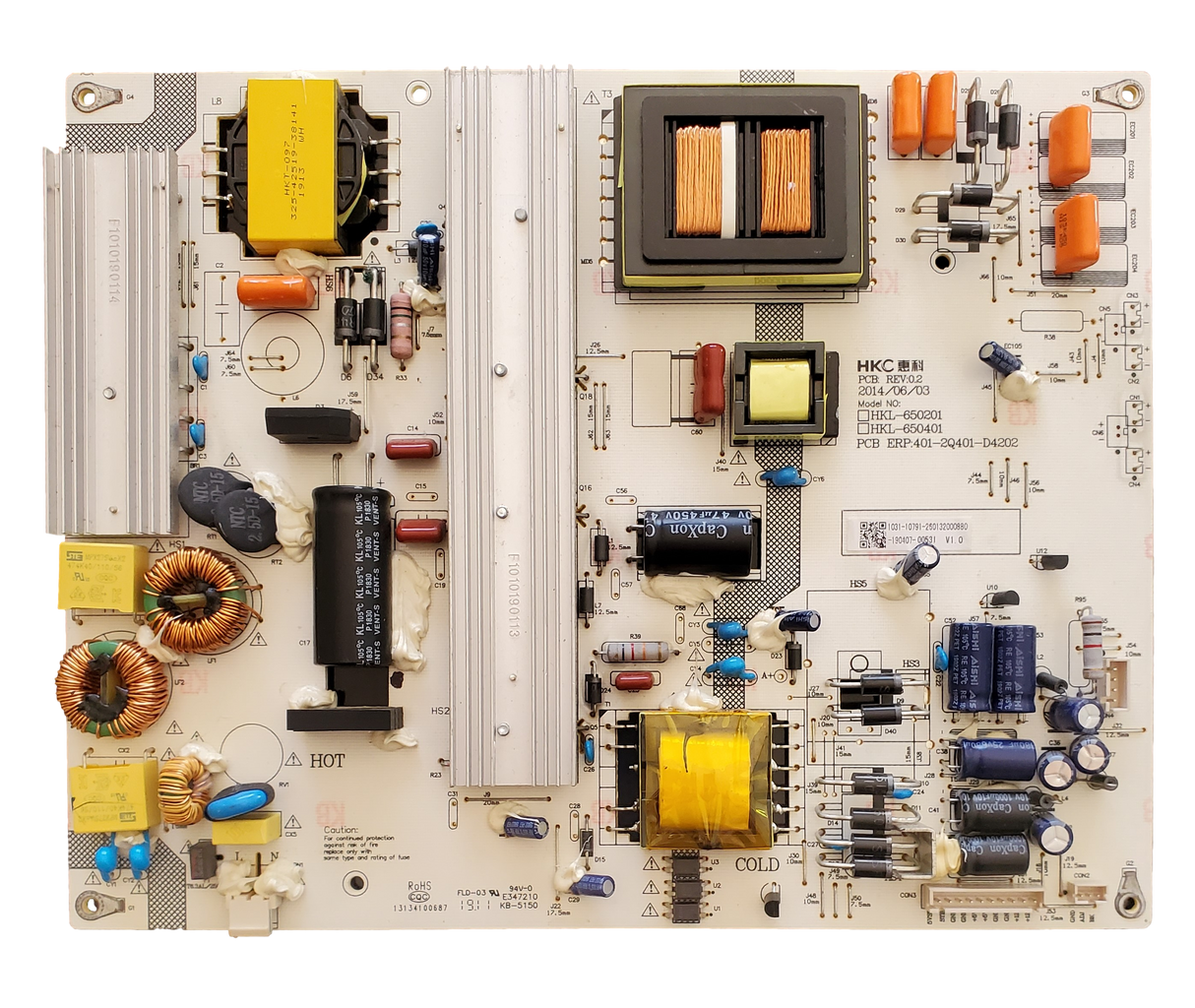 260132000880 Sceptre Power Supply Board, 401-2Q401-D4202, RHTV58EA