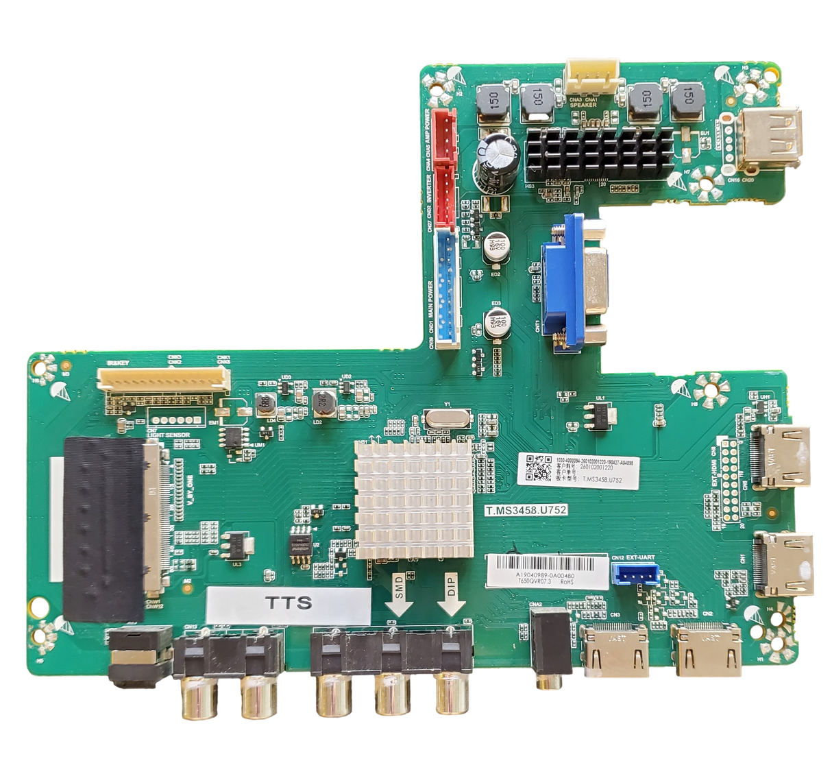 W65-RHTV58EA-MAIN, Sceptre Main Board, T.MS3458.U752, RHTV58EA