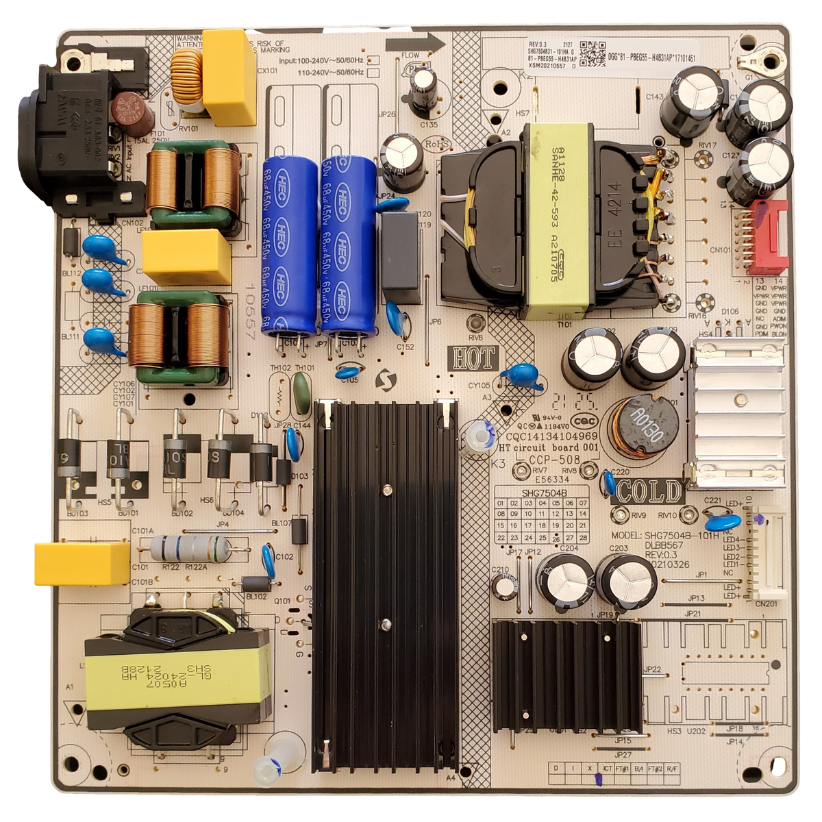 81-PBEG55-H4B31AP, Amazon Fire Power Supply Board, SHG7504B-101H