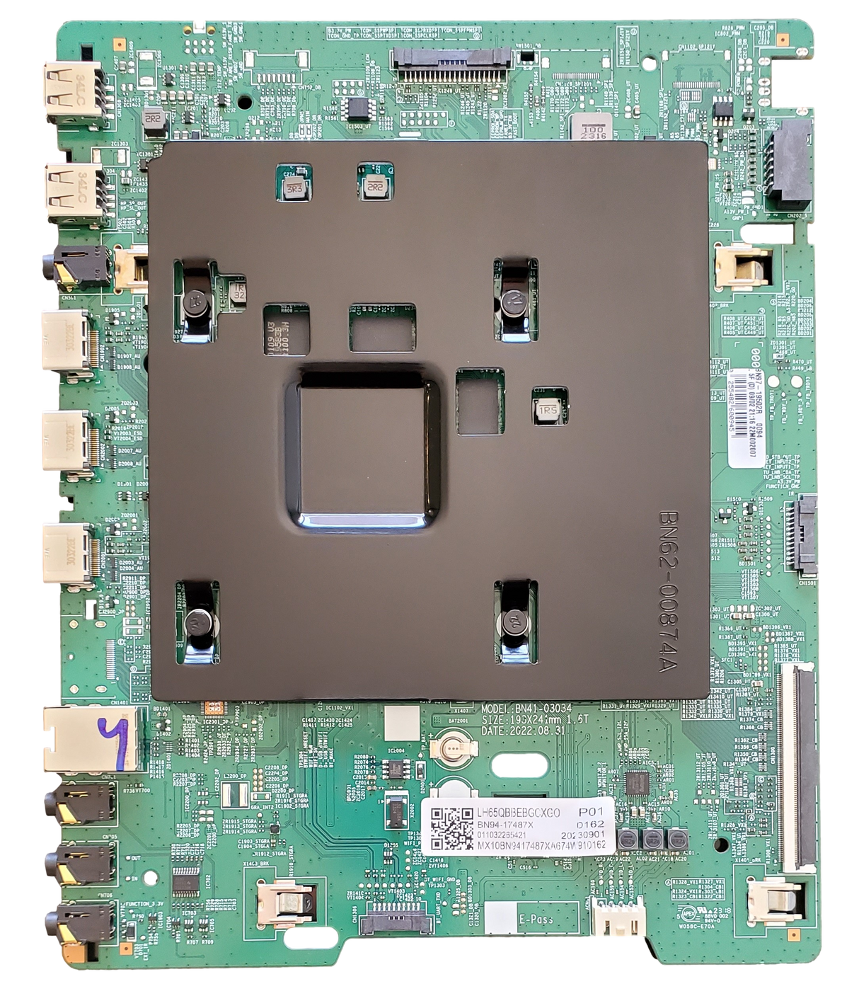 BN94-17487X Samsung Main Board, BN97-19502R, CC02/QBB, QB65B, LH65QBBEBGCXG0