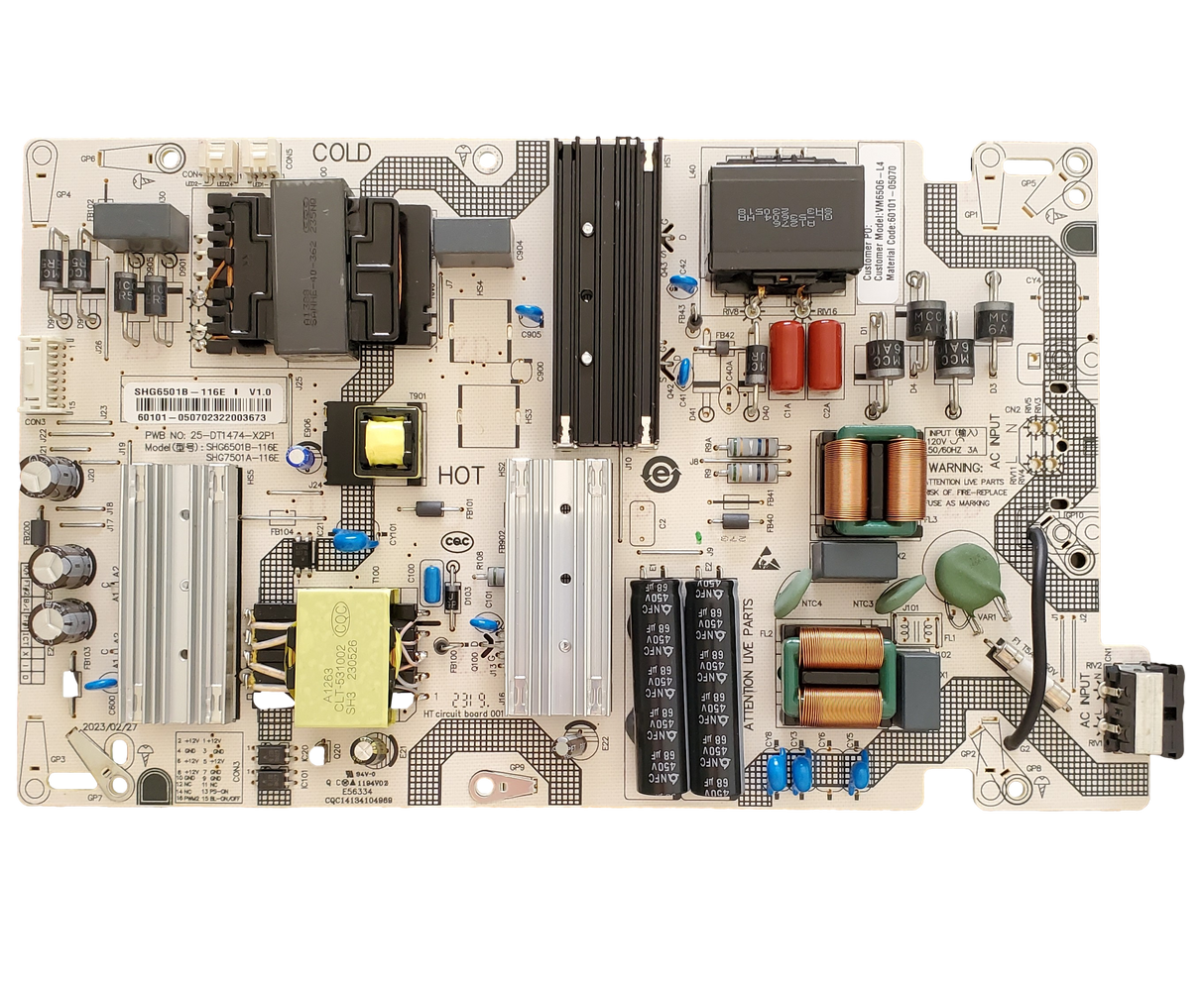 60101-05070 Vizio Power Supply, LBSFR7GZ3103016, M65Q6-L4